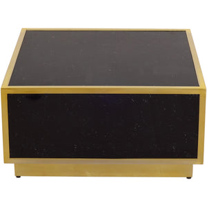 Meridian Glitz Black Faux Marble Coffee Table