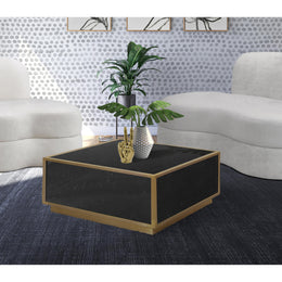 Meridian Glitz Black Faux Marble Coffee Table