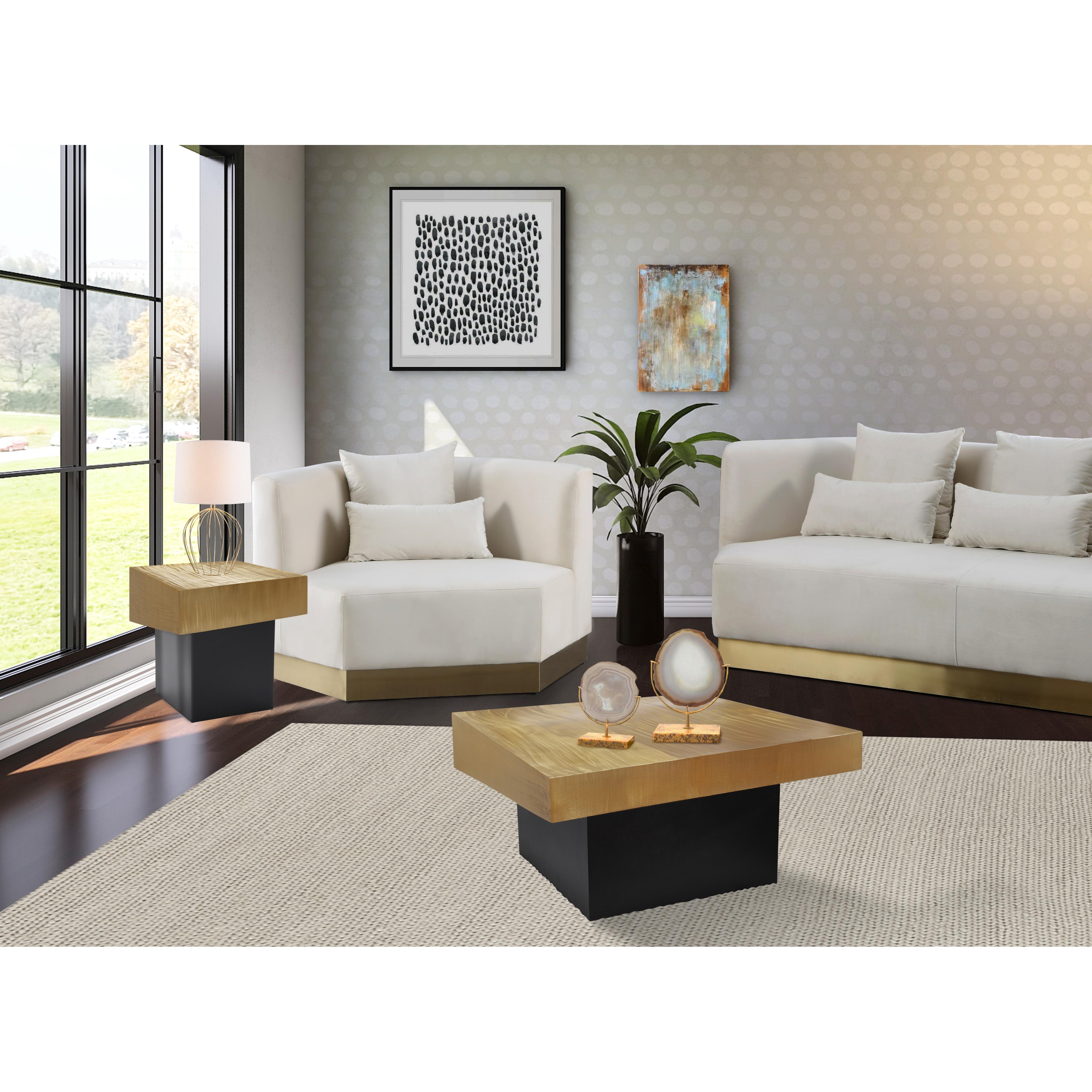 Meridian Palladium Gold End Table