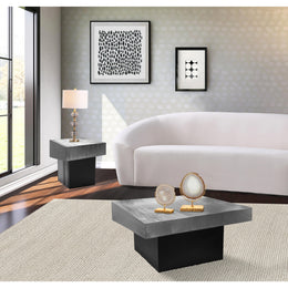 Meridian Palladium Silver Coffee Table