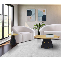 Meridian Raven Black / Gold End Table