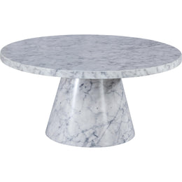 Meridian Omni White Faux Marble Coffee Table