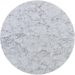 Meridian Omni White Faux Marble Coffee Table