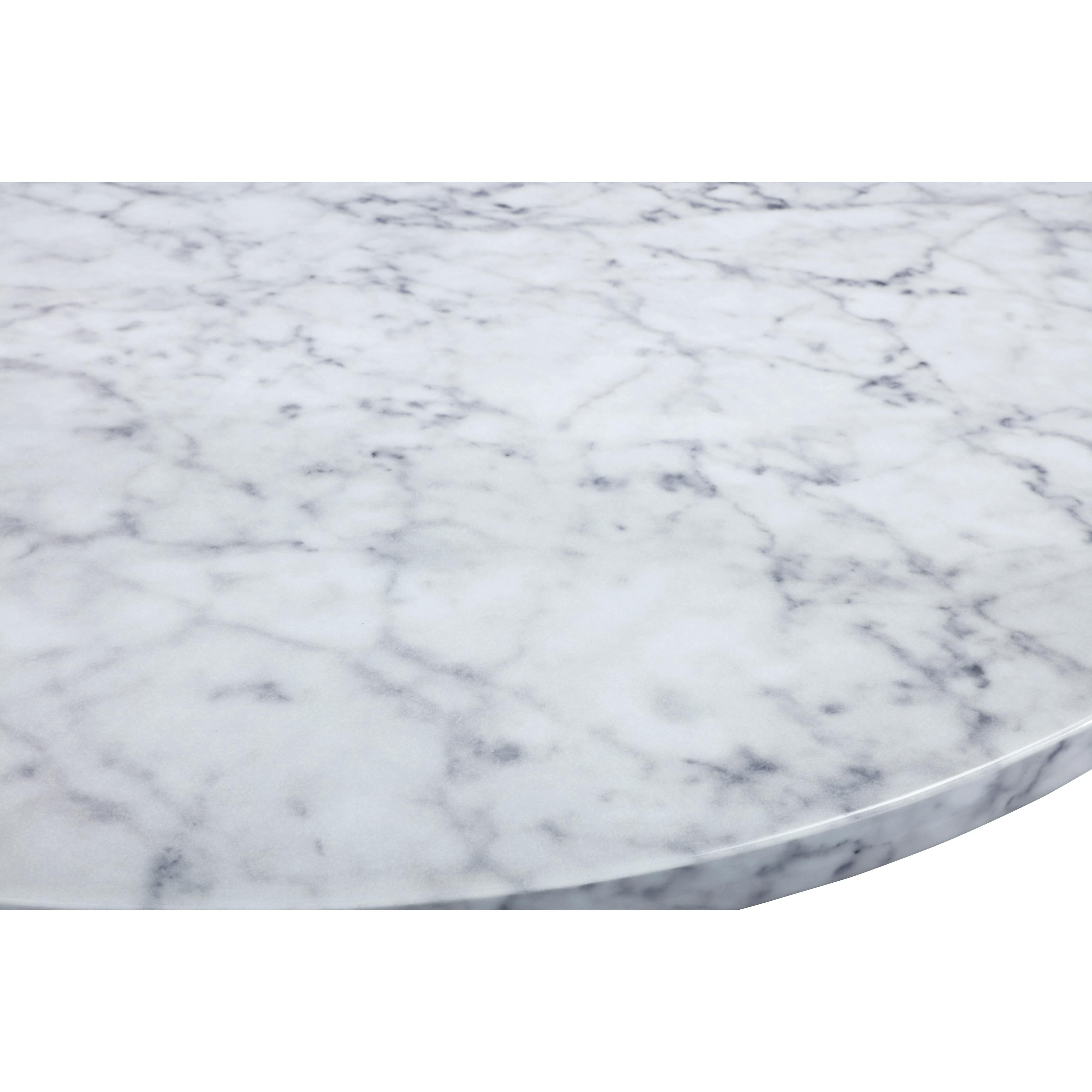 Meridian Omni White Faux Marble Coffee Table