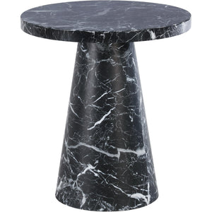 Meridian Omni Black Faux Marble End Table