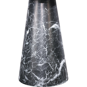 Meridian Omni Black Faux Marble End Table