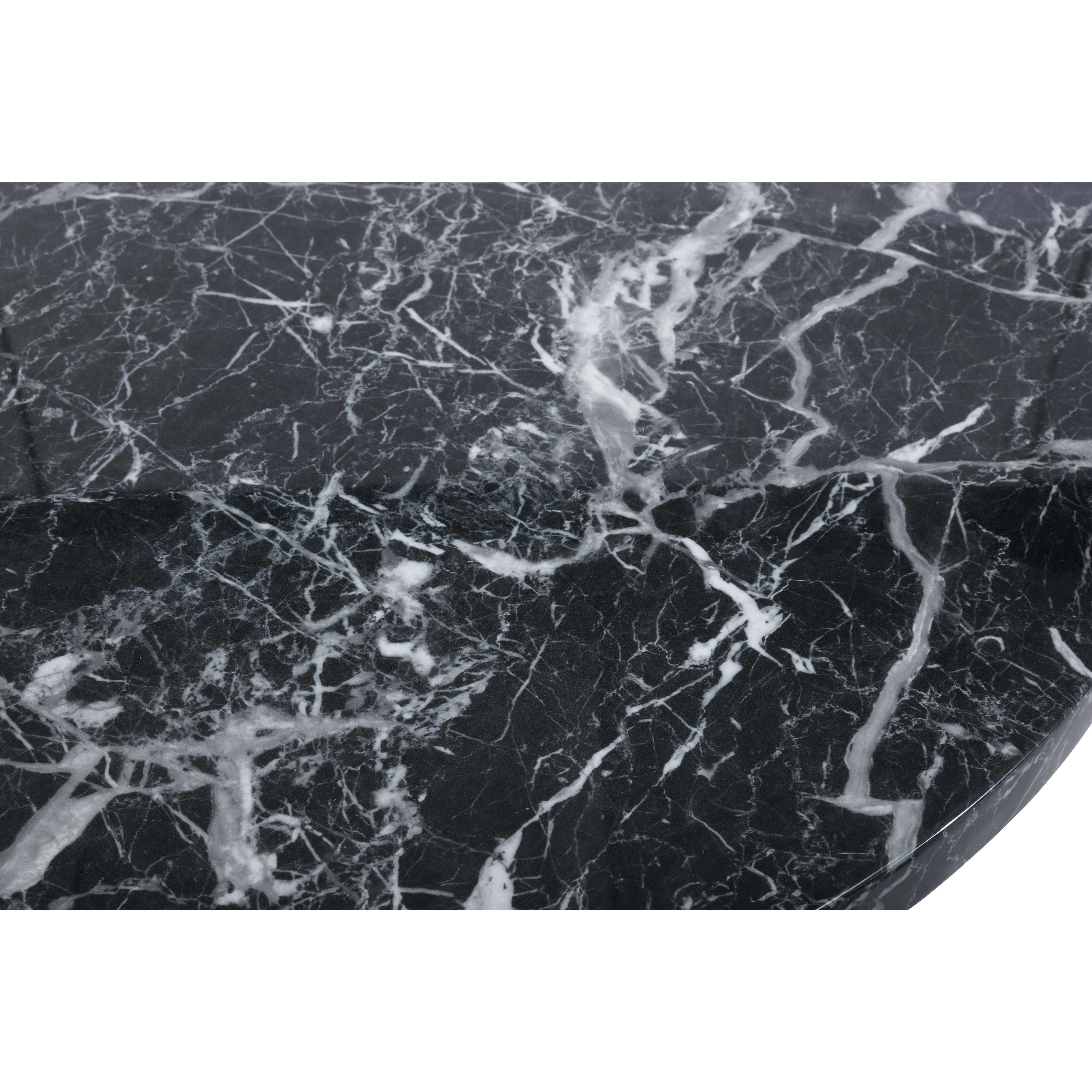 Meridian Omni Black Faux Marble End Table