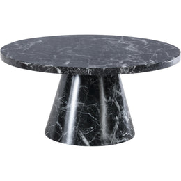 Meridian Omni Black Faux Marble Coffee Table
