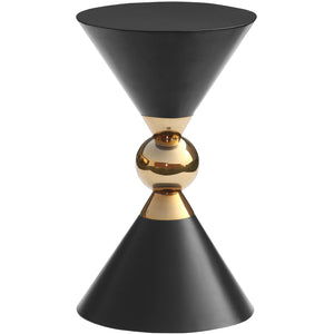 Meridian Malia Black / Gold End Table