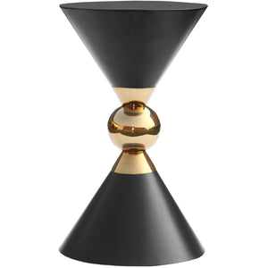 Meridian Malia Black / Gold End Table