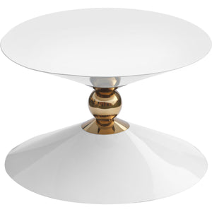 Meridian Malia White / Gold Coffee Table