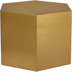 Meridian Hexagon Brushed Gold Coffee Table