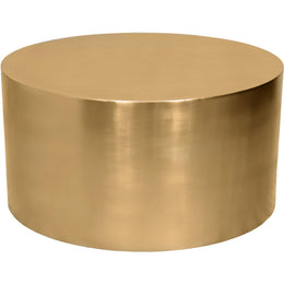 Meridian Cylinder Brushed Gold Coffee Table