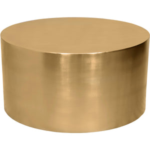 Meridian Cylinder Brushed Gold Coffee Table