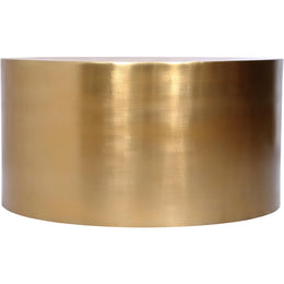 Meridian Cylinder Brushed Gold Coffee Table