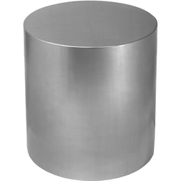 Meridian Cylinder Brushed Chrome End Table