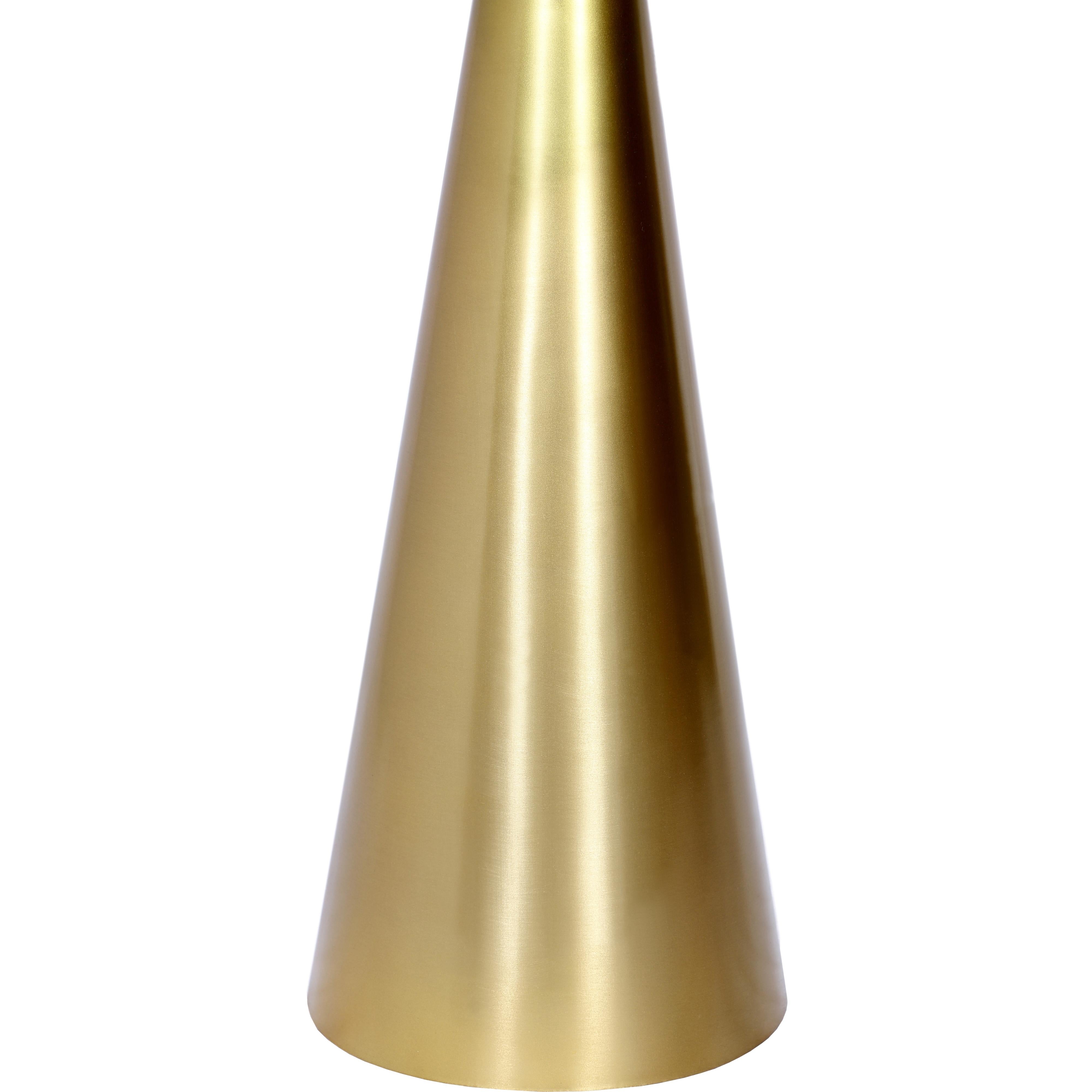 Meridian Glassimo Brushed Gold End Table