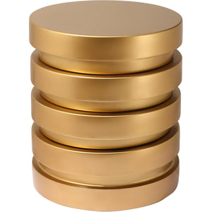Meridian Levels Brushed Gold End Table