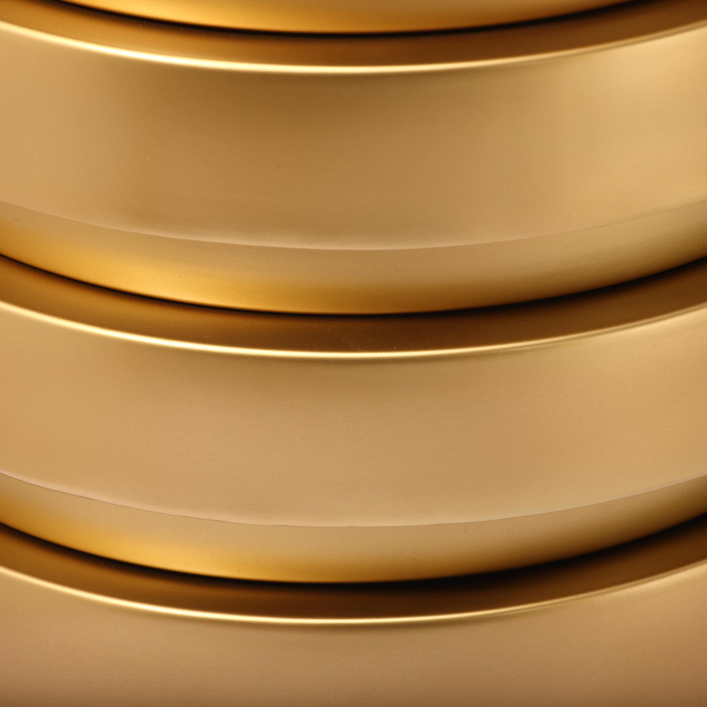Meridian Levels Brushed Gold End Table