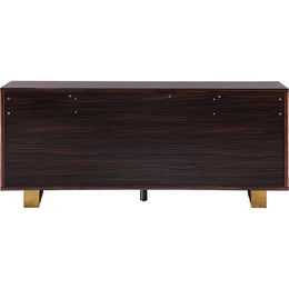 Meridian Excel Brown Zebra Wood Veneer Lacquer Sideboard/Buffet