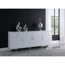 Meridian Excel White Lacquer Sideboard/Buffet