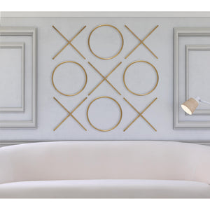 Meridian XOXO Gold Stainless Steel Wall Decor