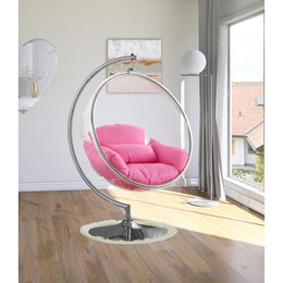 Meridian Luna Pink Durable Fabric Acrylic Swing Chair