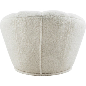 Meridian Dream White Faux Sheepskin Fur Accent Chair