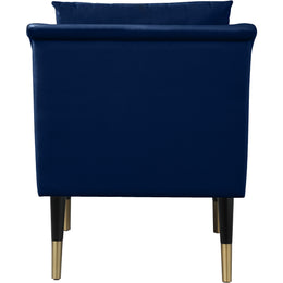 Meridian Elegante Navy Velvet Accent Chair