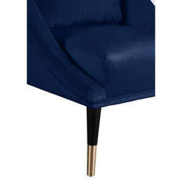 Meridian Elegante Navy Velvet Accent Chair