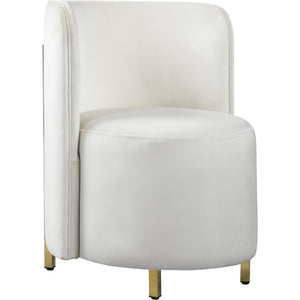 Meridian Rotunda Cream Velvet Accent Chair
