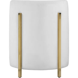 Meridian Rotunda Cream Velvet Accent Chair