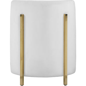Meridian Rotunda Cream Velvet Accent Chair