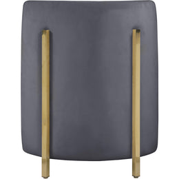 Meridian Rotunda Grey Velvet Accent Chair
