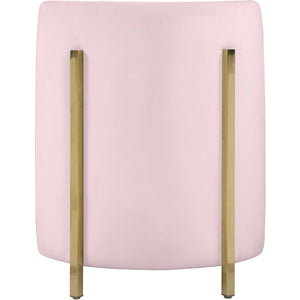 Meridian Rotunda Pink Velvet Accent Chair