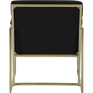 Meridian Wayne Black Velvet Accent Chair