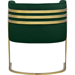 Meridian Rays Green Velvet Accent Chair