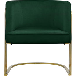 Meridian Rays Green Velvet Accent Chair