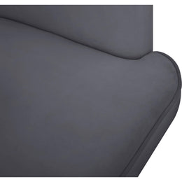 Meridian Rays Grey Velvet Accent Chair