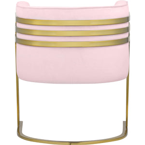 Meridian Rays Pink Velvet Accent Chair