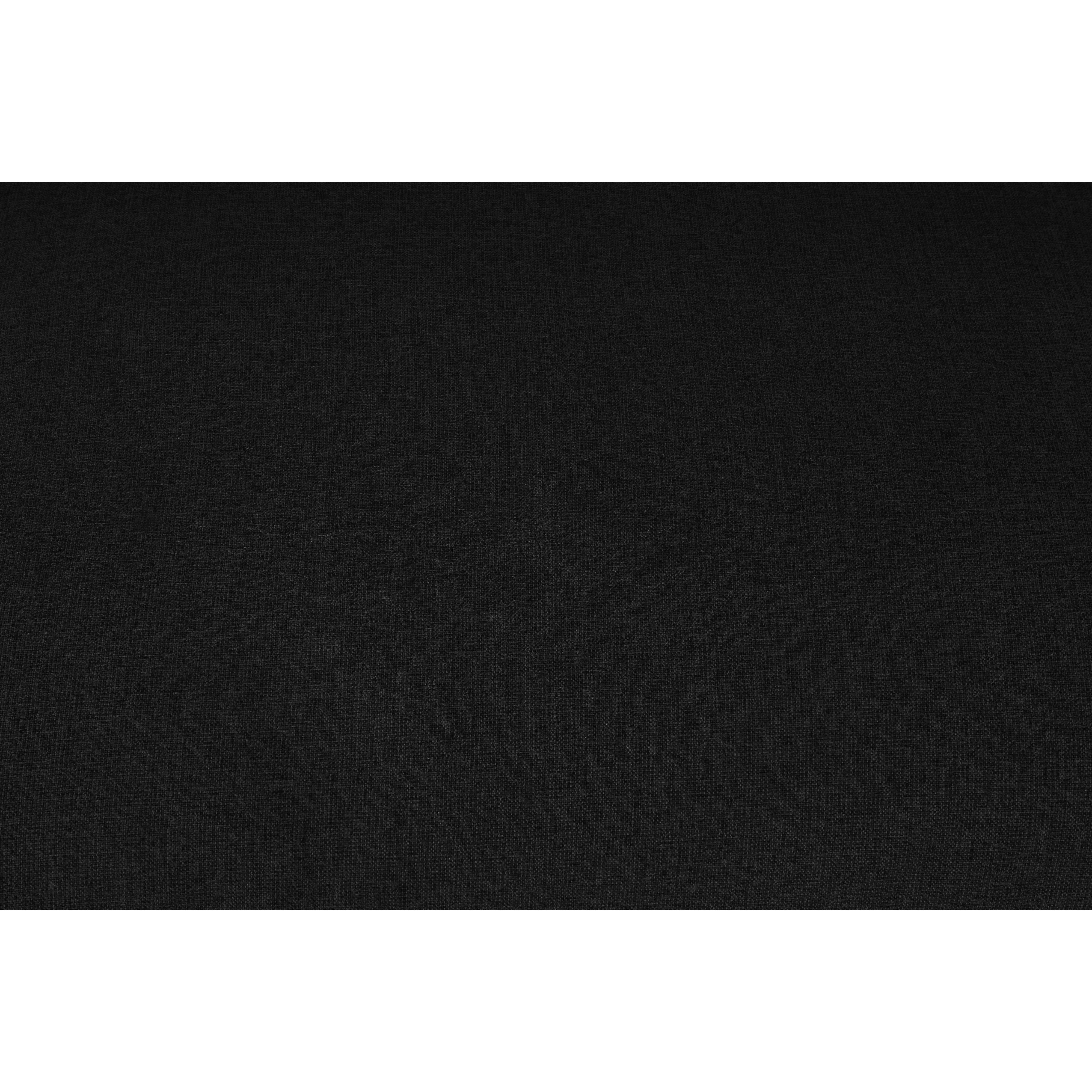 Meridian Serene Black Linen Textured Fabric Deluxe Comfort Modular Armless Chair