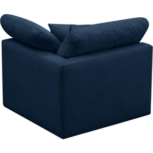 Meridian Plush Navy Velvet Standard Comfort Modular Corner Chair