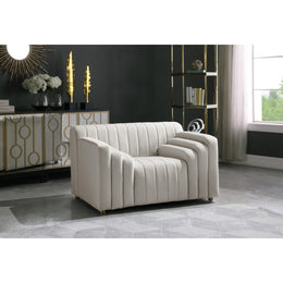 Meridian Naya Cream Velvet Chair