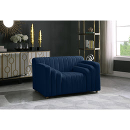 Meridian Naya Navy Velvet Chair