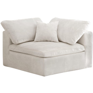 Meridian Cozy Cream Velvet Chair