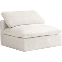 Meridian Cozy Cream Velvet Chair