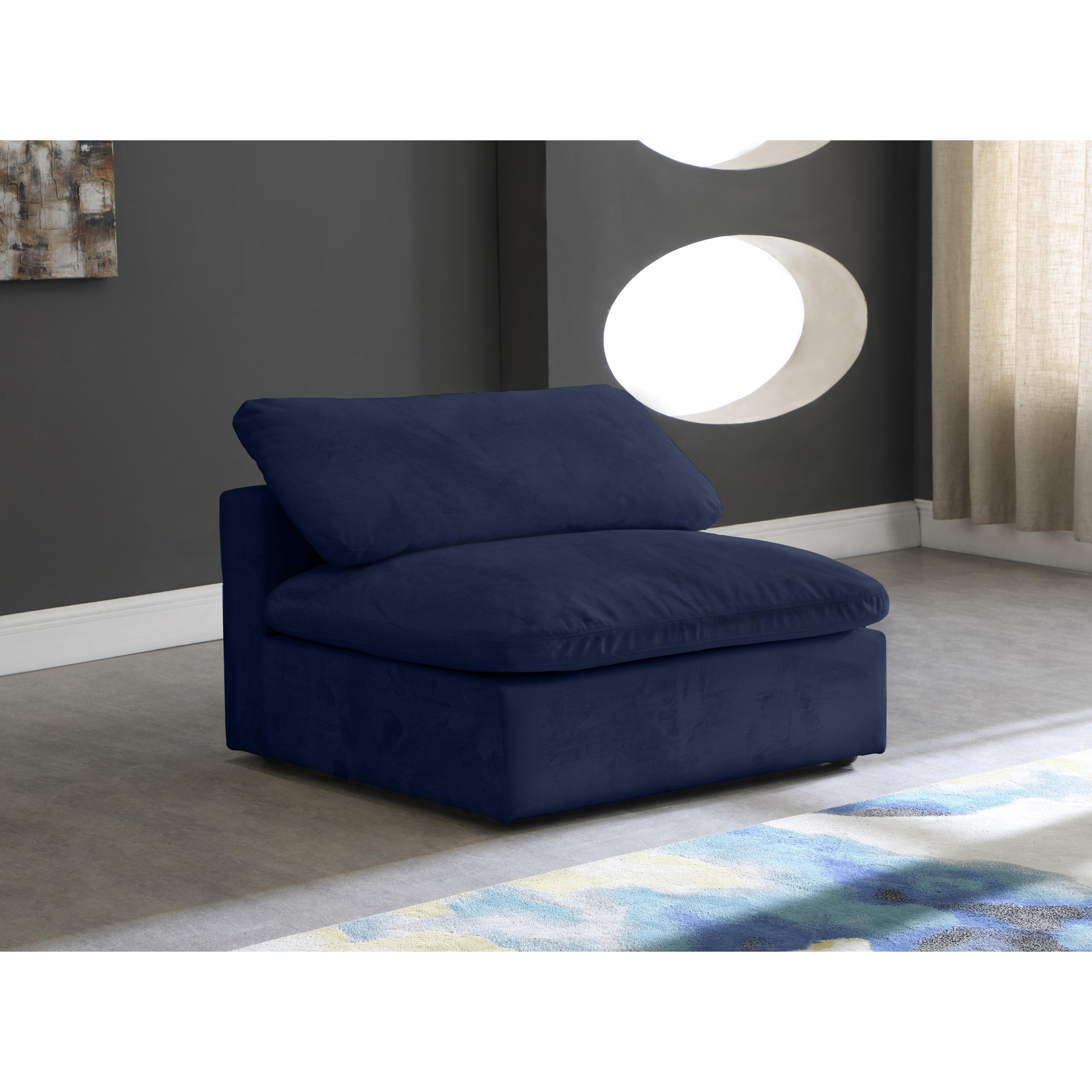 Meridian Cozy Navy Velvet Chair