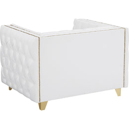 Meridian Michelle White Vegan Leather Chair
