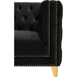Meridian Michelle Black Velvet Chair