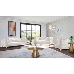 Meridian Michelle Cream Velvet Chair
